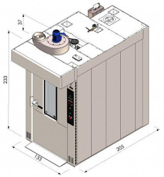 Печь ротационная электрическая WLBake ROTOR PRO (60x80, платф.)