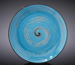 Тарелка Wilmax Spiral голубая D 280 мм