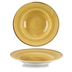 Тарелка для пасты 28 см 0,47л, с широким бортом, Stonecast, цвет Mustard Seed Yellow