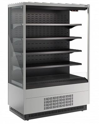 Холодильная горка гастрономическая Carboma FC20-07 VM 1, 0-2 (версия 2.0) ночная шторка (9006-9005)