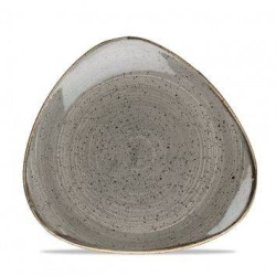 Тарелка мелкая треугольная CHURCHILL Stonecast d 190мм, без борта, цвет Peppercorn Grey SPGSTR71