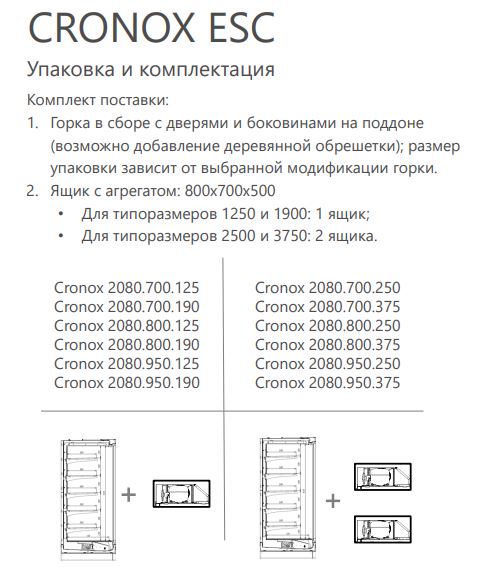 Холодильная горка гастрономическая BrandFord CRONOX 2080.700.375