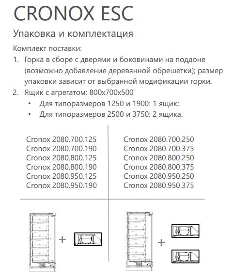 Холодильная горка гастрономическая BrandFord CRONOX 2080.950.190