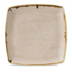 Тарелка мелкая квадратная CHURCHILL Stonecast d 268мм, без борта, цвет Nutmeg Cream SNMSDS101