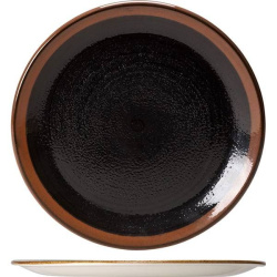 Тарелка Steelite Koto черно-коричневая D 250 мм. H 18 мм.