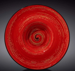 Тарелка Wilmax Spiral красная 200 мл, D 240 мм
