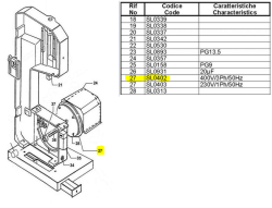 Двигатель FIMAR SL0402 для ленточной пилы 2200 230-400/50/3Ph