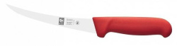Нож обвалочный Icel Poly изогнутый (полугибкое лезвие) красный 150/290 мм.