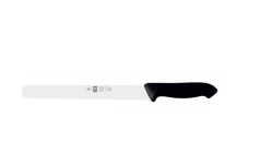 Нож для нарезки Icel HoReCa черный c волн. кромкой 395 мм.