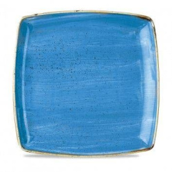 Тарелка мелкая квадратная CHURCHILL Stonecast 26,8 см, без борта Cornflower Blue SCFSDS101