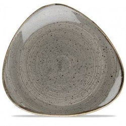 Тарелка мелкая треугольная CHURCHILL Stonecast d 311мм, без борта, цвет Peppercorn Grey SPGSTR121