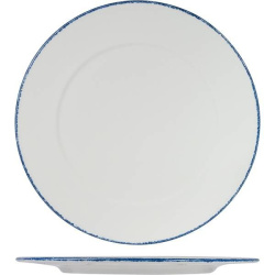 Тарелка Steelite Blue Dapple бело-синяя D 305 мм. H 15 мм.