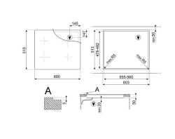 Варочная панель индукционная SMEG SIM1644D