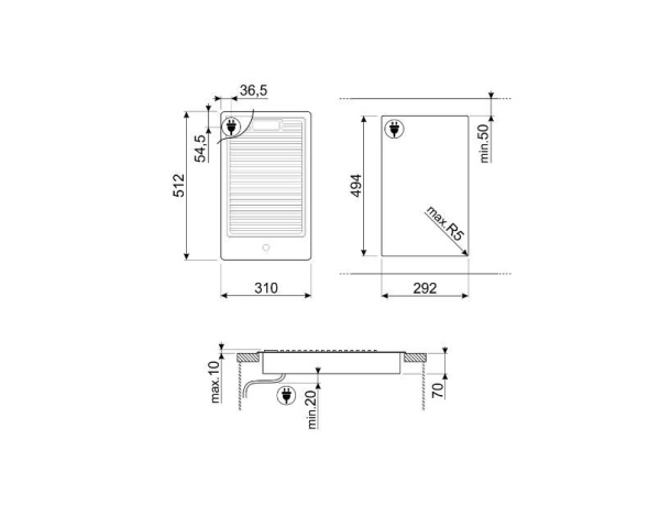 Варочная панель электрическая SMEG PGF30B