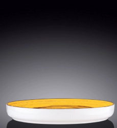Тарелка Wilmax Spiral желтая с бортом D 230 мм