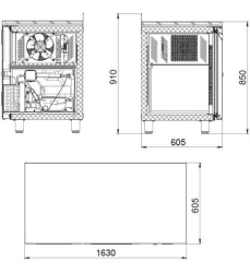 Стол холодильный POLAIR TM3GN-222-G