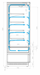 Холодильная горка гастрономическая Carboma FC20-07 VM 1,9-2 (версия 2.0) 9006-9005